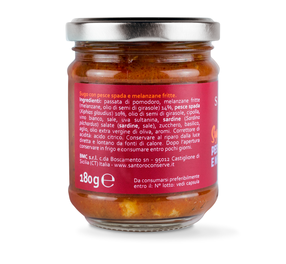 Santoro - Sugo al pesce spada e melanzane